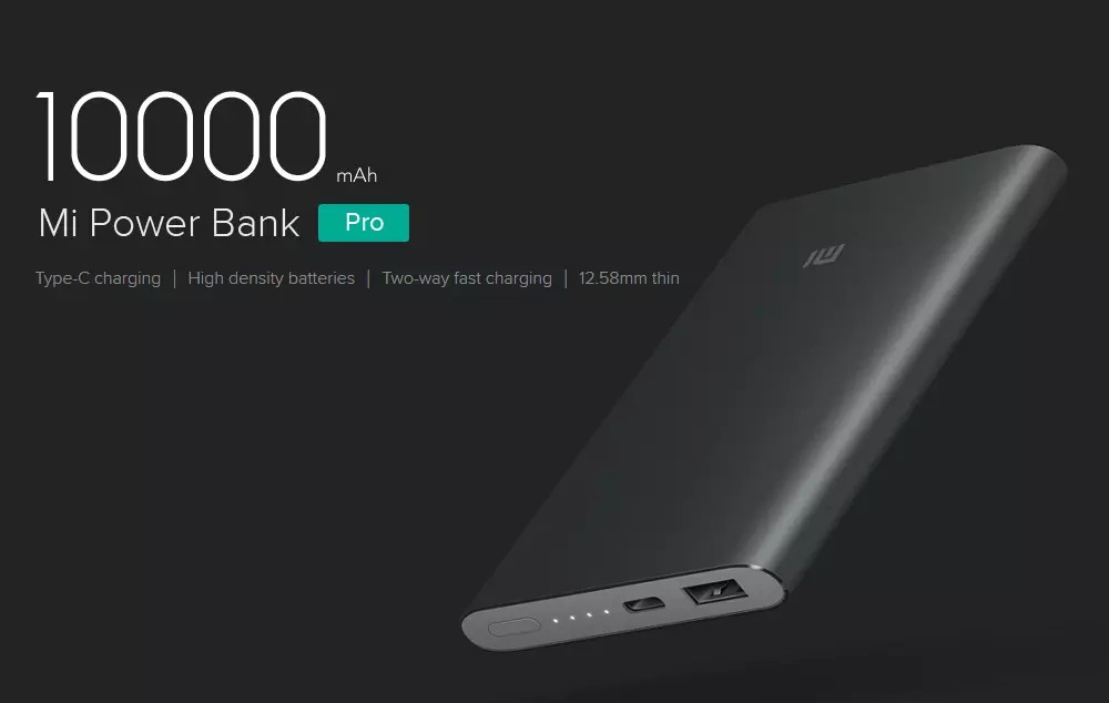 Batterie externe XIAOMI Mi Power Bank Pro USB Type C Or