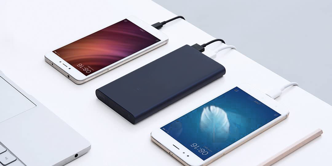 Batterie externe Xiaomi Mi Power Bank 2S 10000 mAh 2 smartphone simultannée