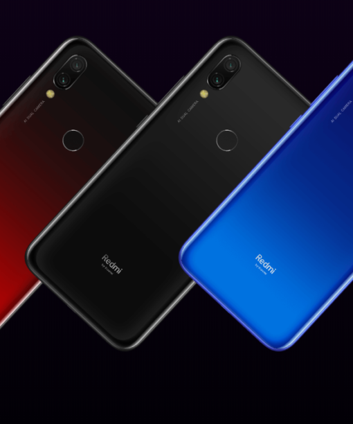 Redmi 7, rouge, noire, bleu