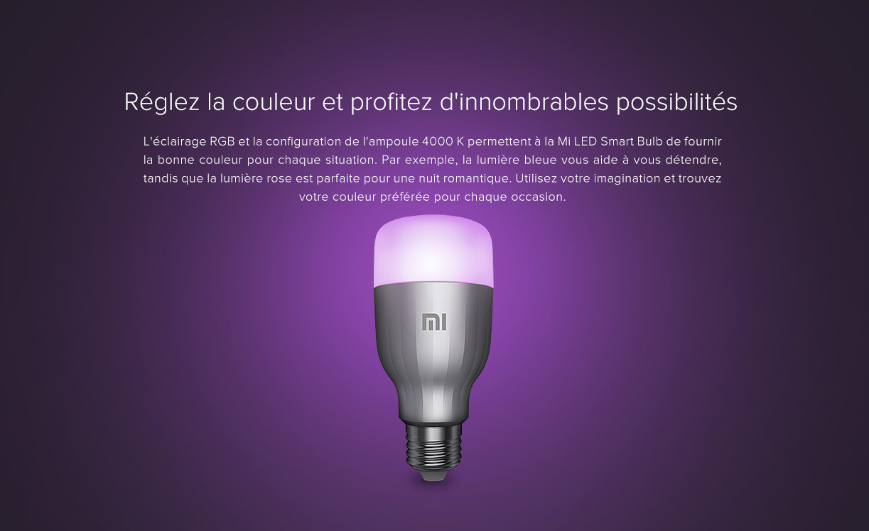 Ampoule Xiaomi Mi LED Smart Bulb Couleur reglable Ampoule Xiaomi Mi LED Smart Bulb Couleur reglable | Mi Mada Store