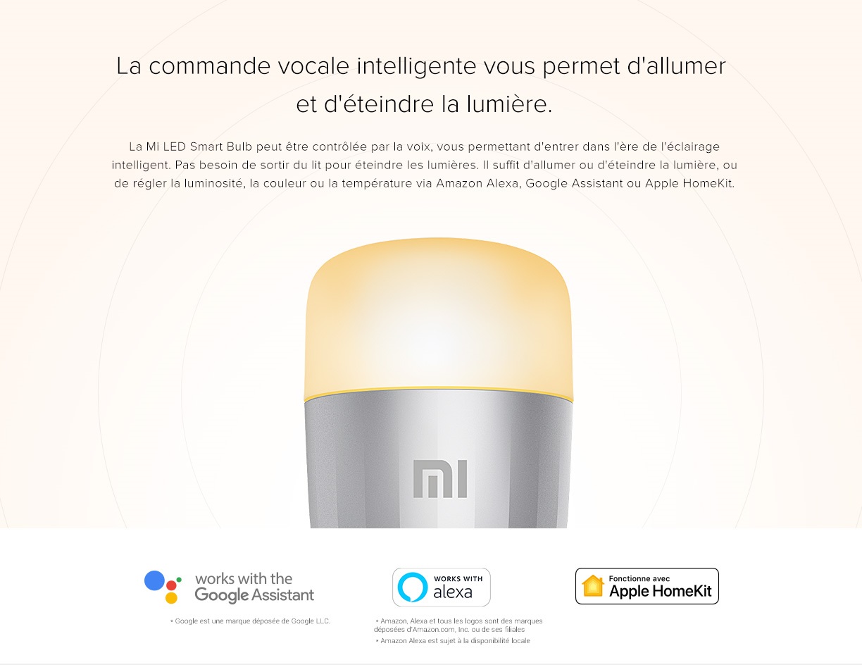 Ampoule Xiaomi Mi LED Smart Bulb reglable via l'application Ampoule Xiaomi Mi LED Smart Bulb reglable via l'application | Mi Mada Store