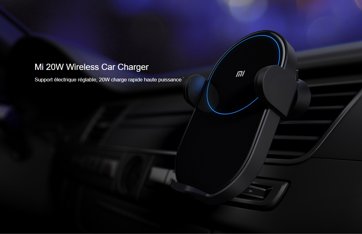 Chargeur de Voiture sans Fil Xiaomi Mi 20W CAR CHARGER PRO | Mi Mada Store