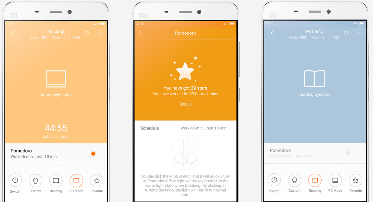 Lampe de bureau intelligente Xiaomi Mi LED Desk Lamp Application Lampe de bureau intelligente Xiaomi Mi LED Desk Lamp Application | Mi Mada Store