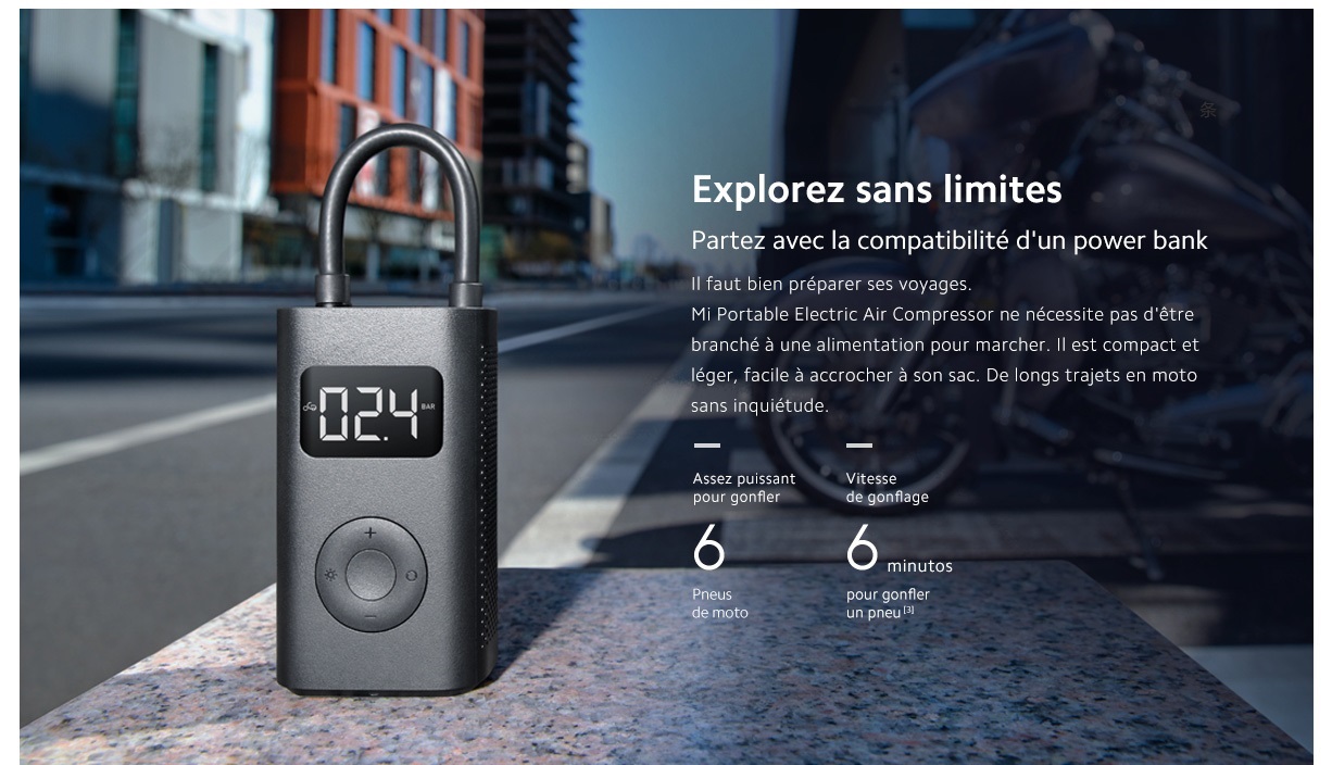 Pompe à air Portable MI PORTABLE ELECTRIC AIR COMPRESSOR ideal pour moto Pompe à air Portable MI PORTABLE ELECTRIC AIR COMPRESSOR ideal pour moto | Mi Mada Store