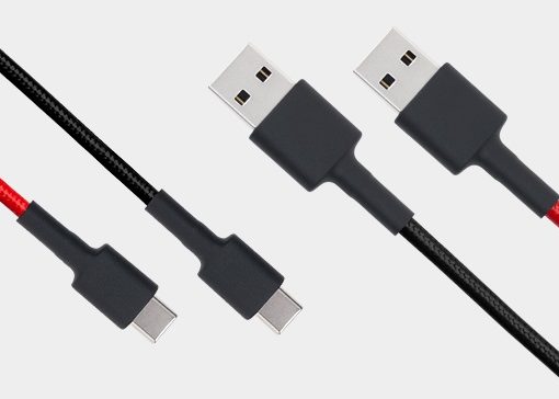 Xiaomi MI BRAIDED USD TYPE C CABLE 100 CM Noir et rouge | Mi Mada Store
