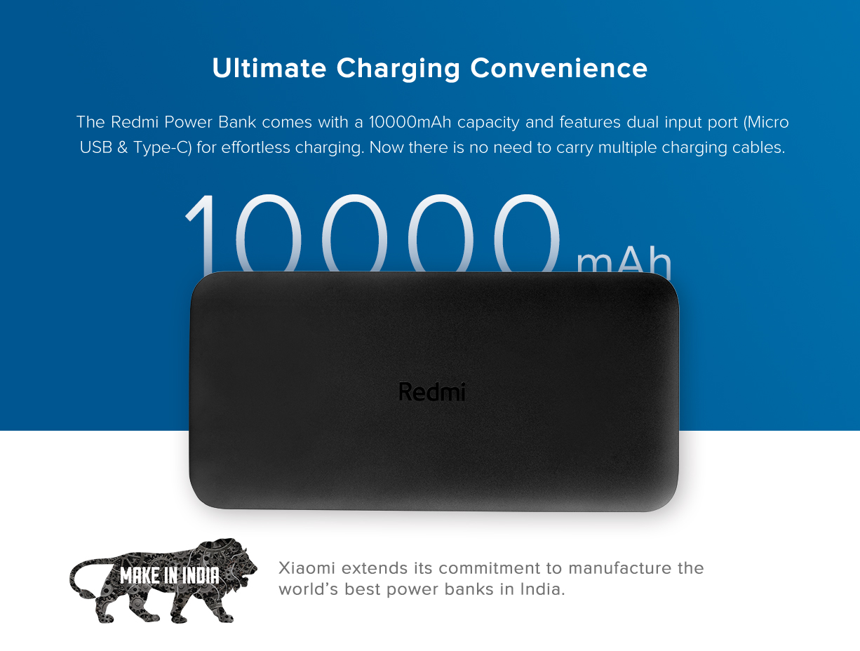 Xiaomi Redmi Power Bank 10000 mAh Xiaomi Redmi Power Bank 10000 mAh