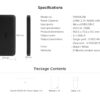 Xiaomi Redmi Power Bank 10000 mAh Noir Spec Xiaomi Redmi Power Bank 10000 mAh Noir Spec